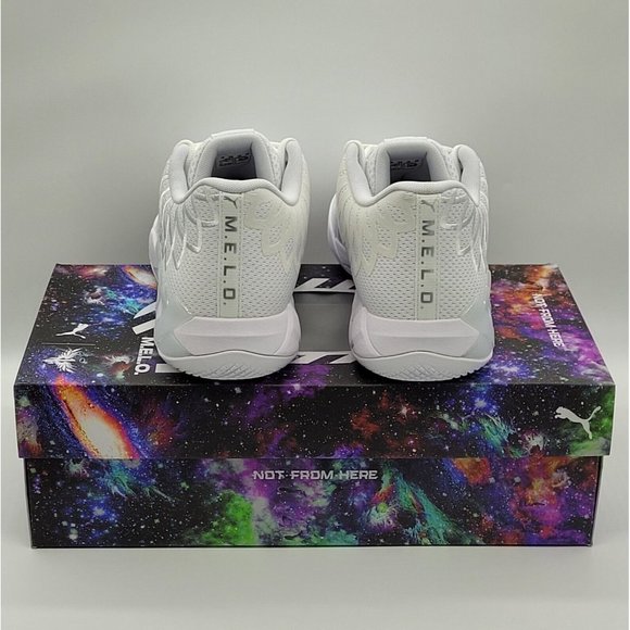 Puma MB.01 Low 'Team Colors - Triple White' Basketball Shoes 376941-04 - Picture 7 of 12